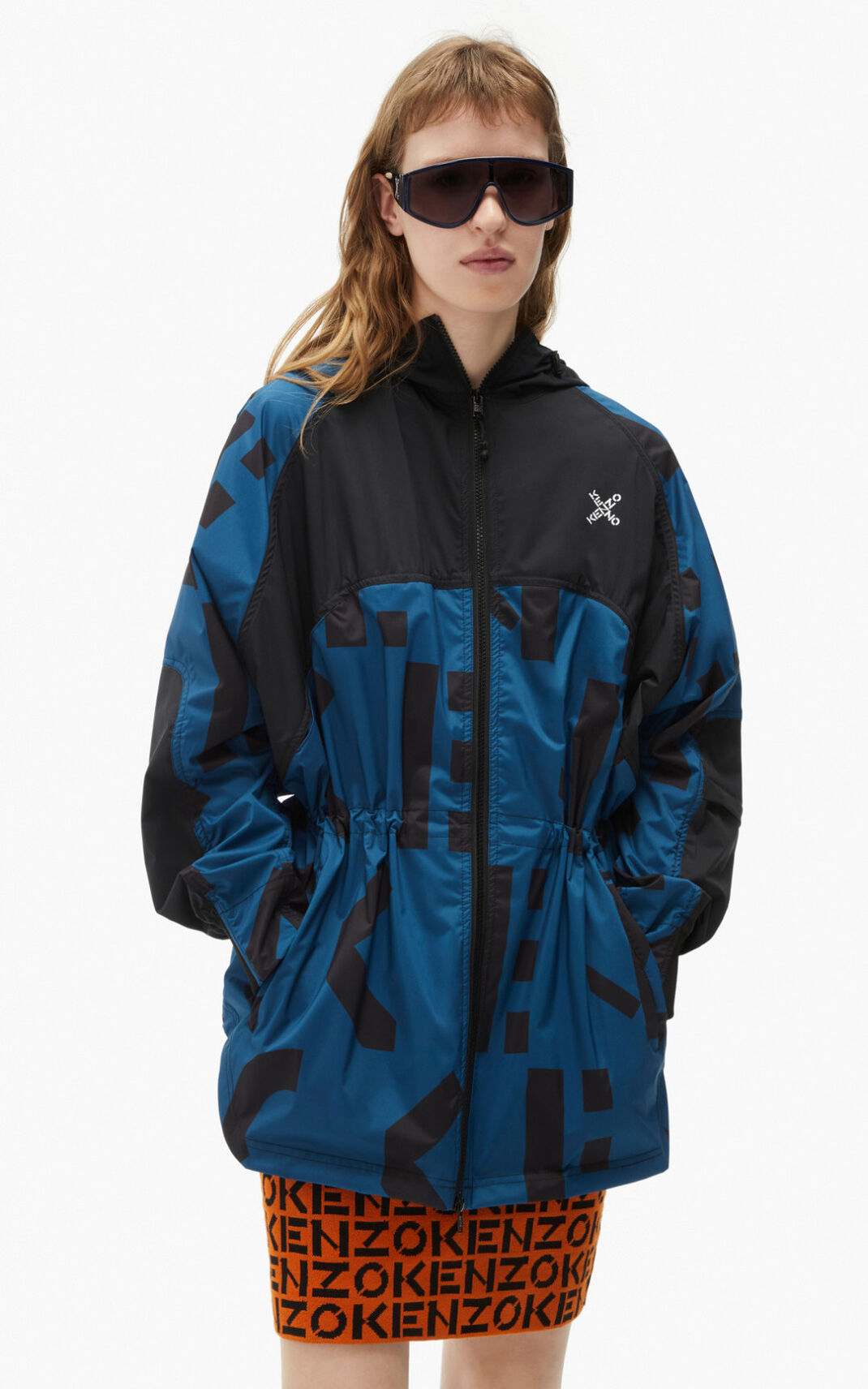 Parka Kenzo Sport lightweight monogram Mujer Azules Oscuro - SKU.4904720